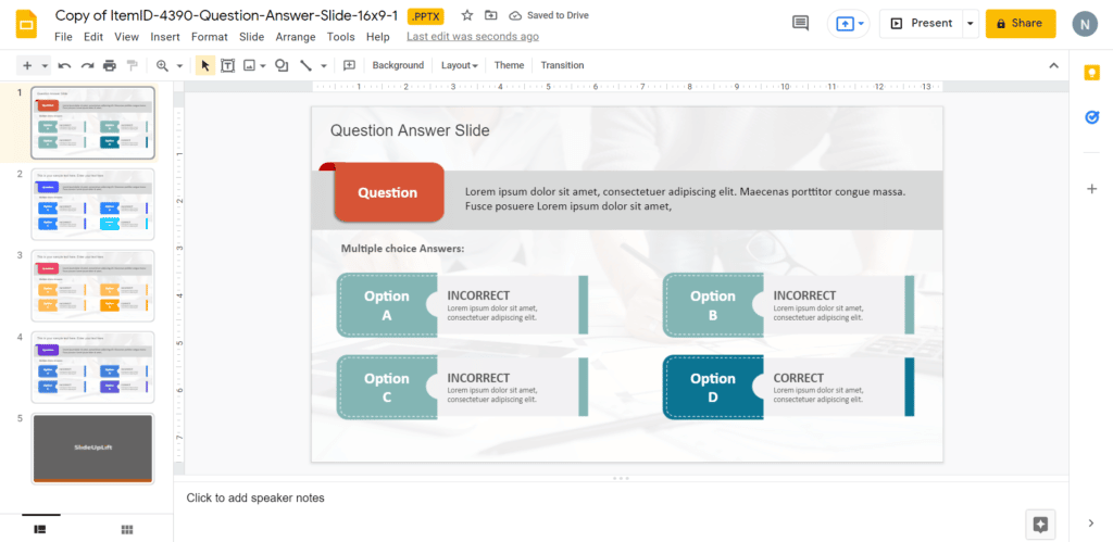 Question Answer Slide