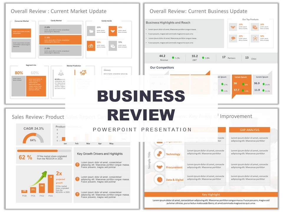 Business Review Presentation PowerPoint Template