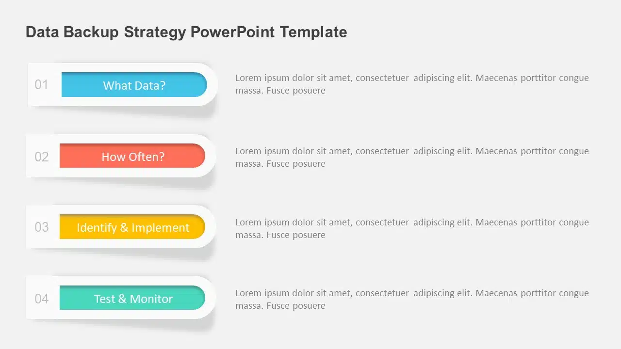 Data Backup Strategy PowerPoint Template & Google Slides Theme