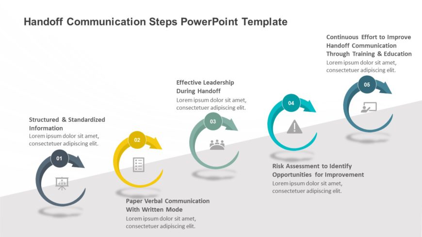 Handoff Communication Steps PowerPoint Template