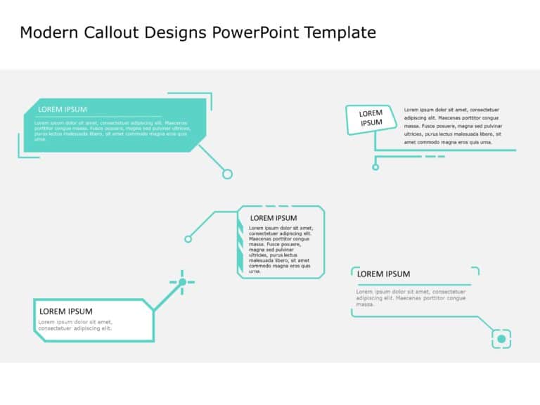 Modern Callout Designs PowerPoint Template & Google Slides Theme