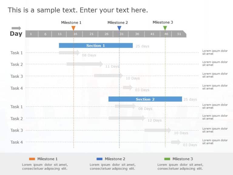 Animated Gantt Chart 14 PowerPoint Template & Google Slides Theme