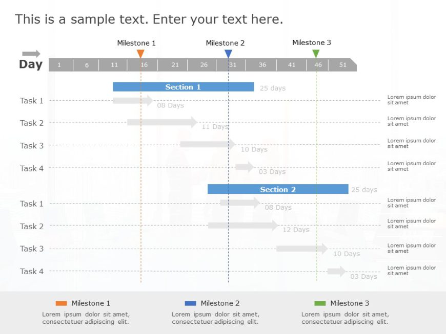 Animated Gantt Chart 14 PowerPoint Template