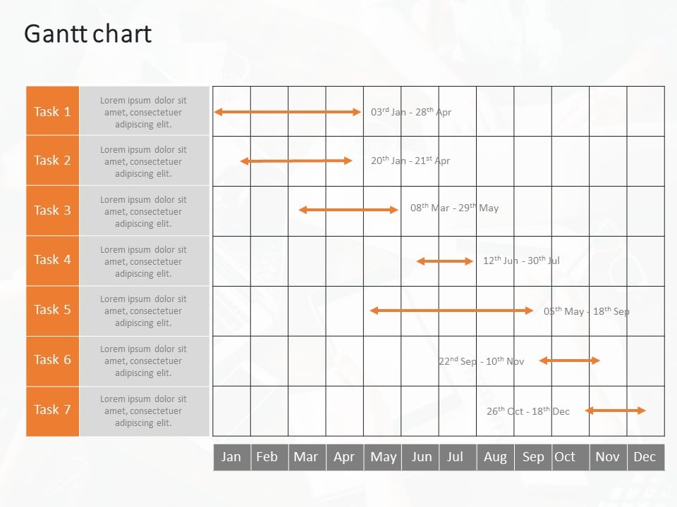 Animated Gantt Chart PowerPoint Template