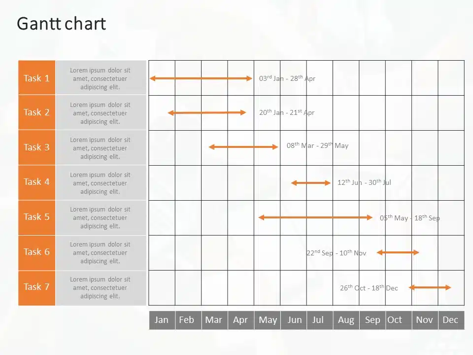 Animated Gantt Chart PowerPoint Template & Google Slides Theme