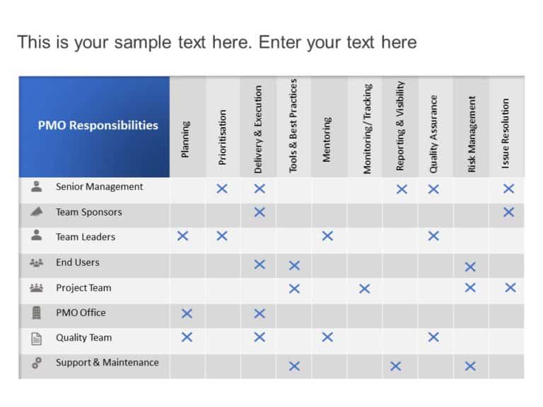 Animated PMO Roles and Responsibilities PowerPoint Template & Google Slides Theme