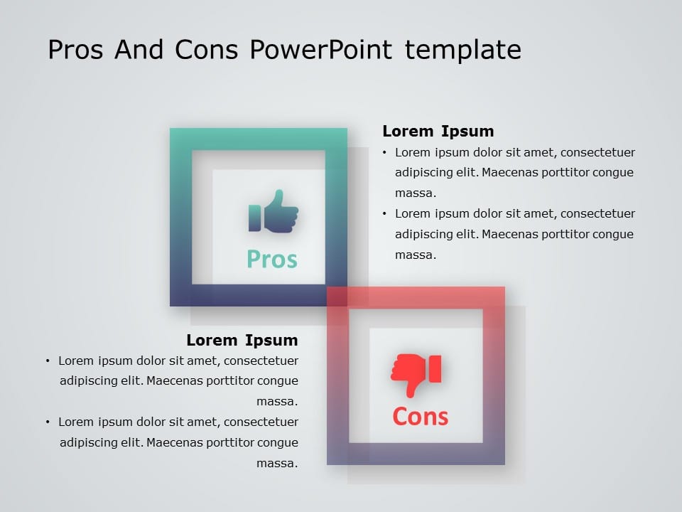 Animated Pros And Cons 10 PowerPoint Template