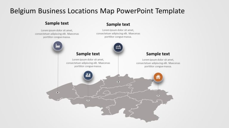 Belgium Map PowerPoint Template 02 & Google Slides Theme