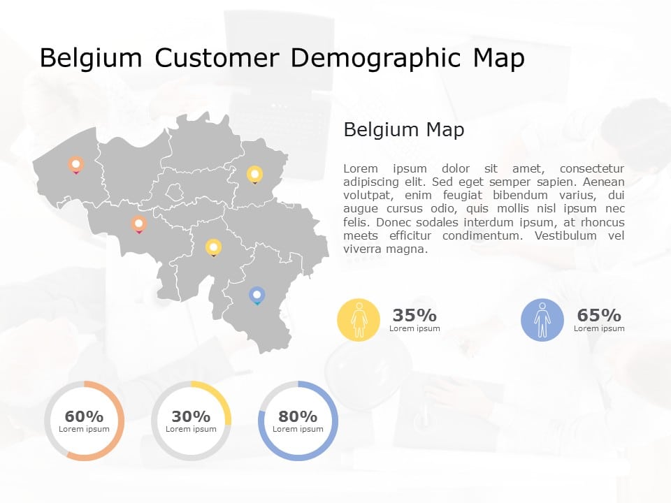 Belgium Map PowerPoint Template 04