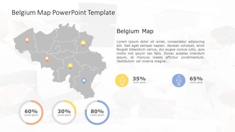 Belgium Map PowerPoint Template 04 & Google Slides Theme