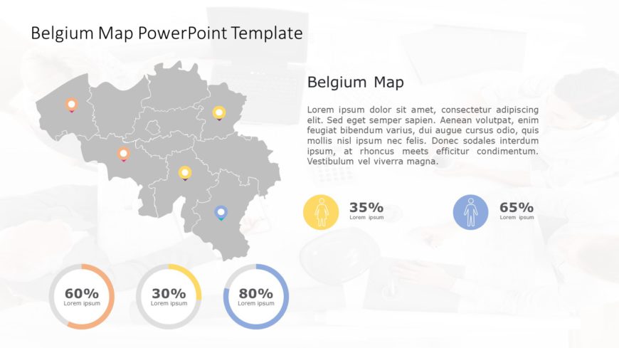 Belgium Map PowerPoint Template 04