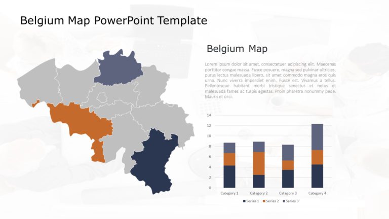 Belgium Map PowerPoint Template 07 & Google Slides Theme