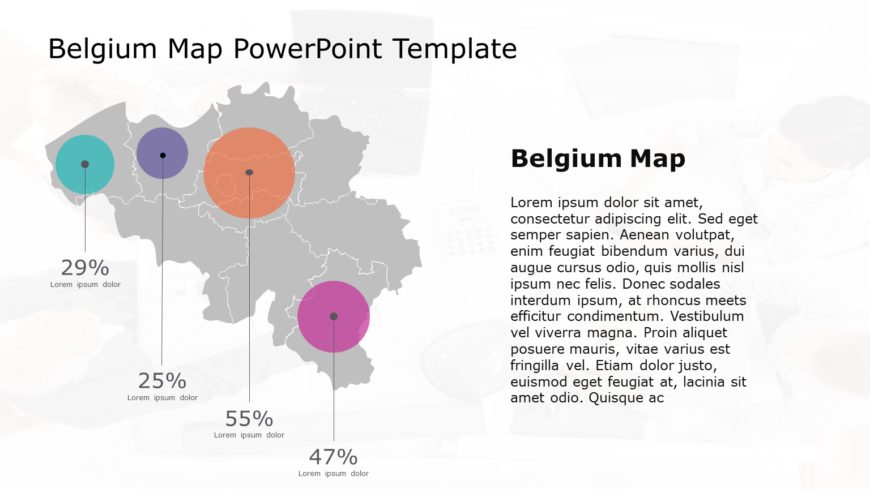 Belgium Map PowerPoint Template 08