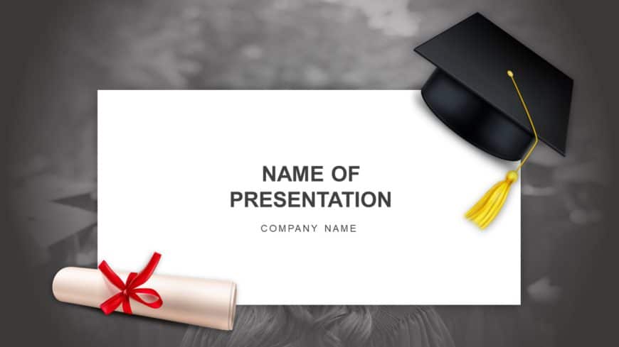 Graduation Cover Title PowerPoint Template