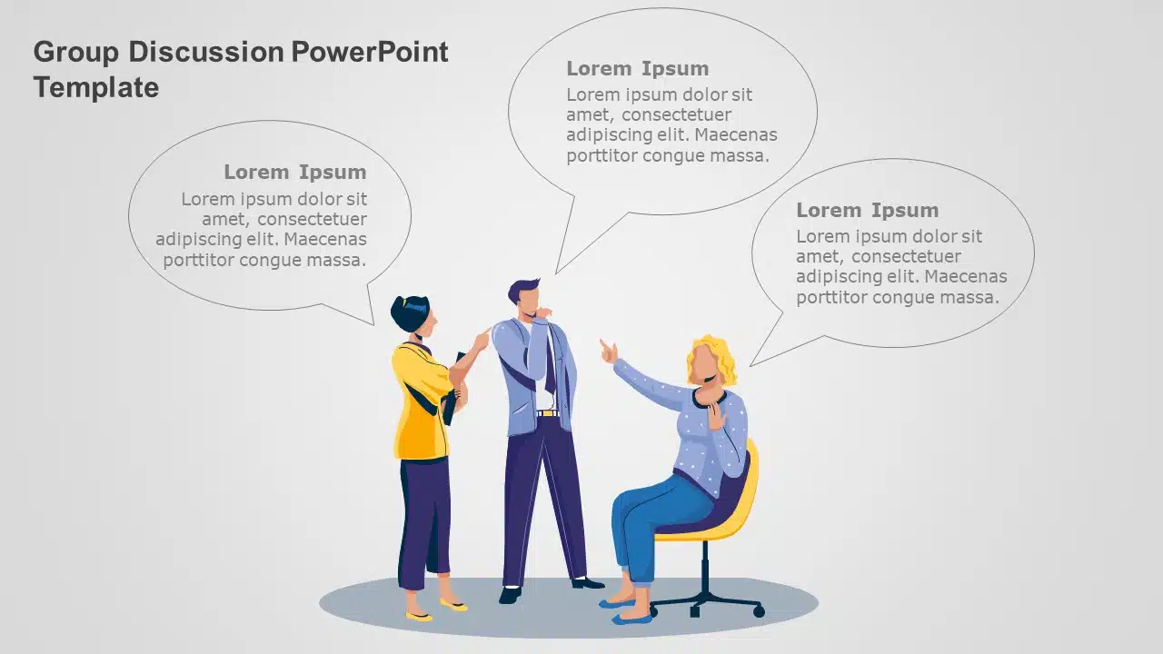 Group Discussion PowerPoint Template & Google Slides Theme