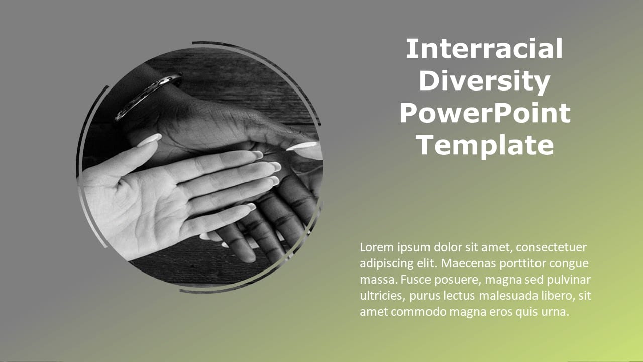 Interracial Diversity PowerPoint Template & Google Slides Theme