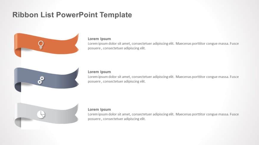 Ribbon List PowerPoint Template