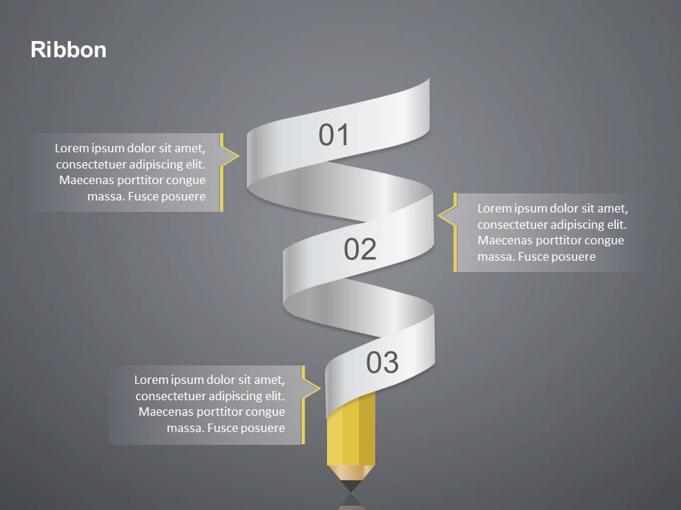 Executive Summary Ribbon Ribbon Summary PowerPoint Template
