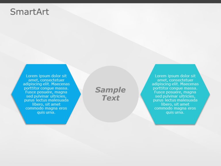 SmartArt Cycle Hexagon 2 Steps