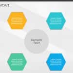 SmartArt Cycle Hexagon 4 Steps & Google Slides Theme