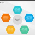 SmartArt Cycle Hexagon 5 Steps & Google Slides Theme