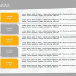 SmartArt List List MultipleLines 5 Steps & Google Slides Theme