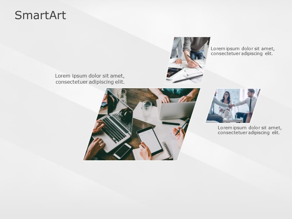 SmartArt Picture Picture Accent 3 Steps & Google Slides Theme