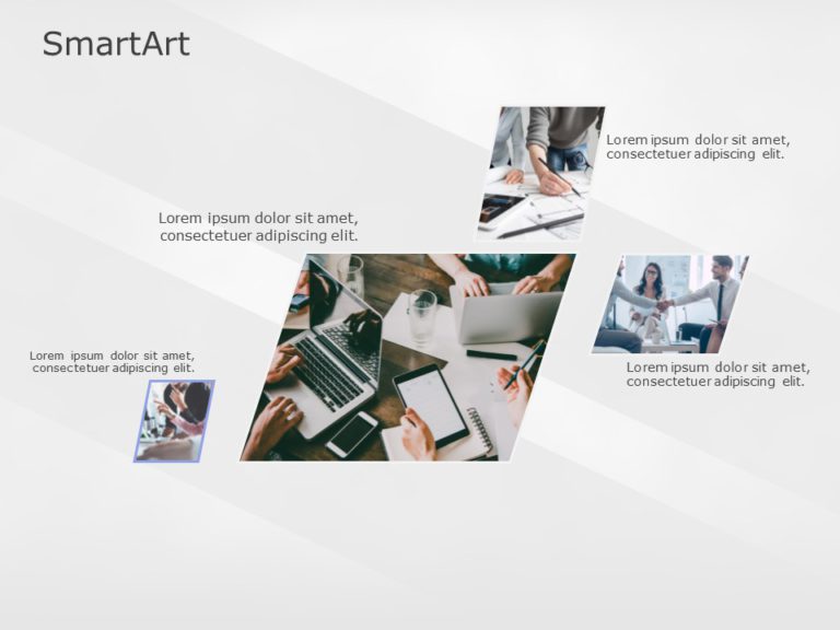 SmartArt Picture Picture Accent 4 Steps & Google Slides Theme