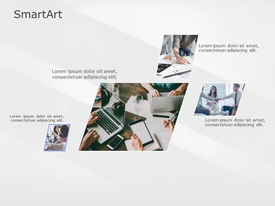 SmartArt Picture Picture Accent 4 Steps & Google Slides Theme