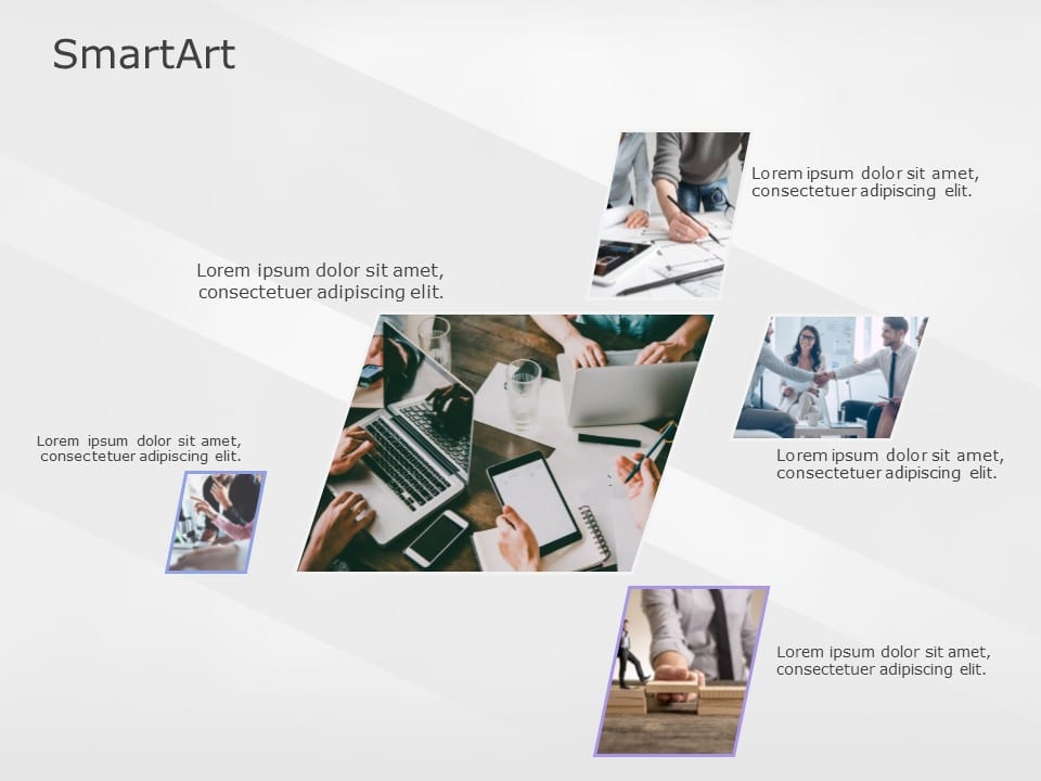 SmartArt Picture Picture Accent 5 Steps & Google Slides Theme
