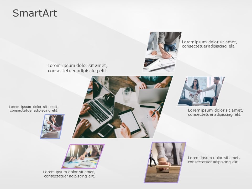 SmartArt Picture Picture Accent 6 Steps & Google Slides Theme