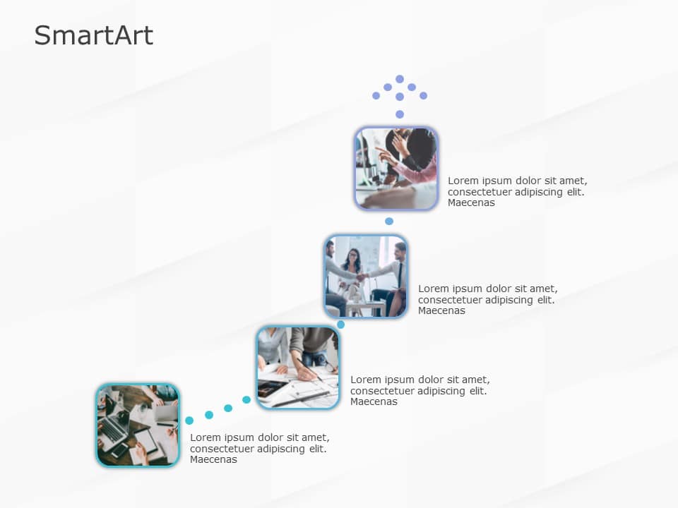 SmartArt Picture Picture Assending 4 Steps & Google Slides Theme