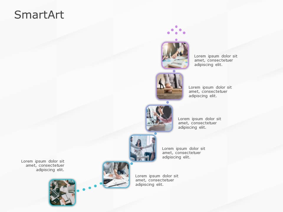 SmartArt Picture Picture Assending 6 Steps & Google Slides Theme