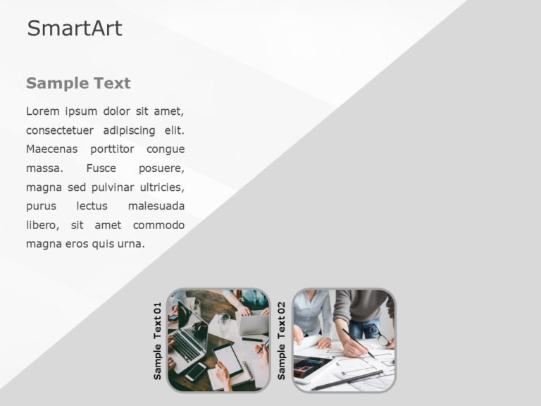 SmartArt Picture Picture Block 2 Steps & Google Slides Theme