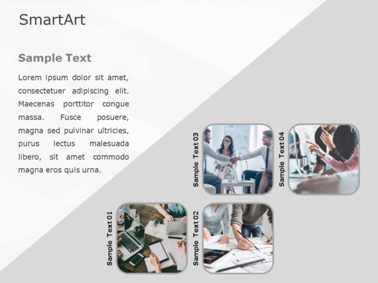 SmartArt Picture Picture Block 4 Steps & Google Slides Theme