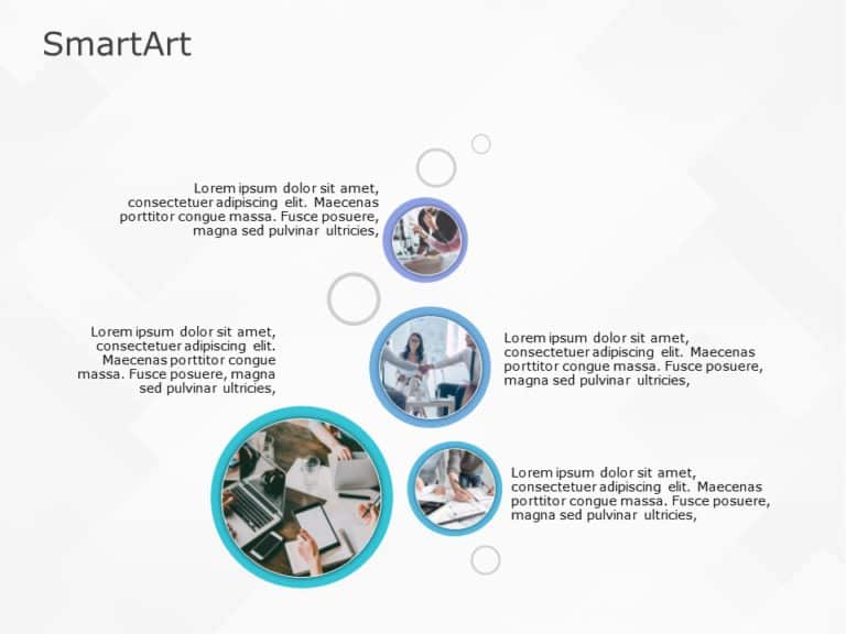 SmartArt Picture Picture Bubble 4 Steps & Google Slides Theme