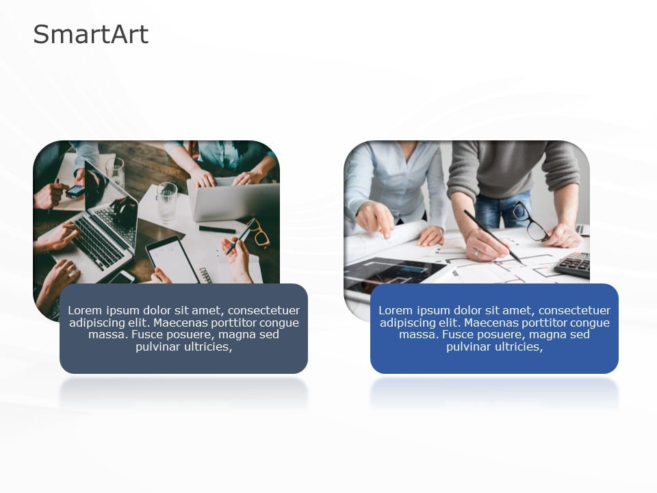SmartArt Picture Picture Caption 2 Steps & Google Slides Theme