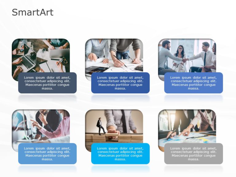 SmartArt Picture Picture Caption 6 Steps & Google Slides Theme