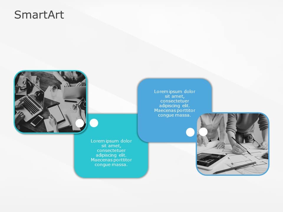 SmartArt Picture Picture Cluster 2 Steps & Google Slides Theme