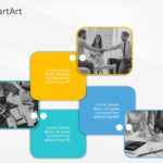 SmartArt Picture Picture Cluster 3 Steps & Google Slides Theme