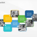 SmartArt Picture Picture Cluster 5 Steps & Google Slides Theme