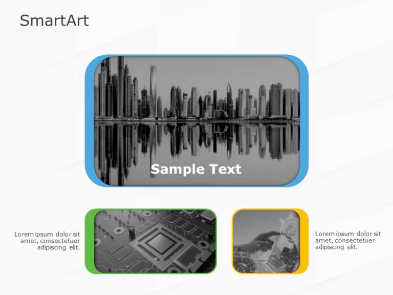 SmartArt Picture Picture Form 3 Steps & Google Slides Theme