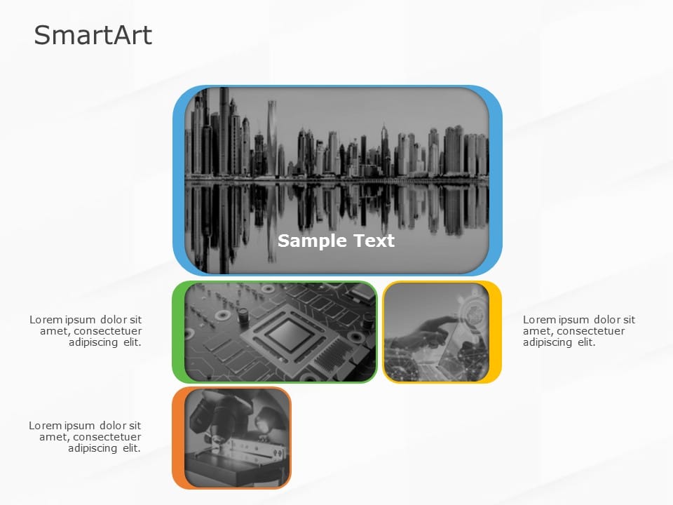 SmartArt Picture Picture Form 4 Steps & Google Slides Theme