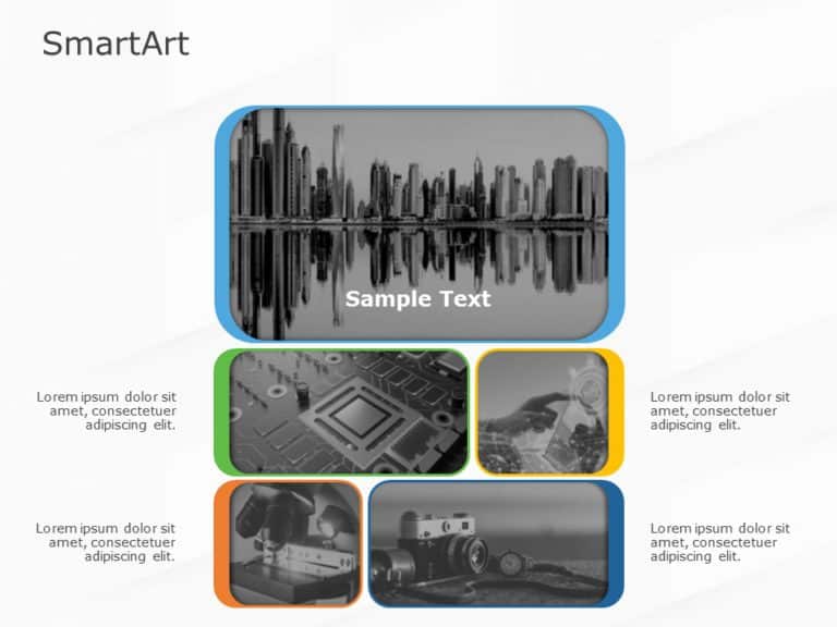 SmartArt Picture Picture Form 5 Steps & Google Slides Theme