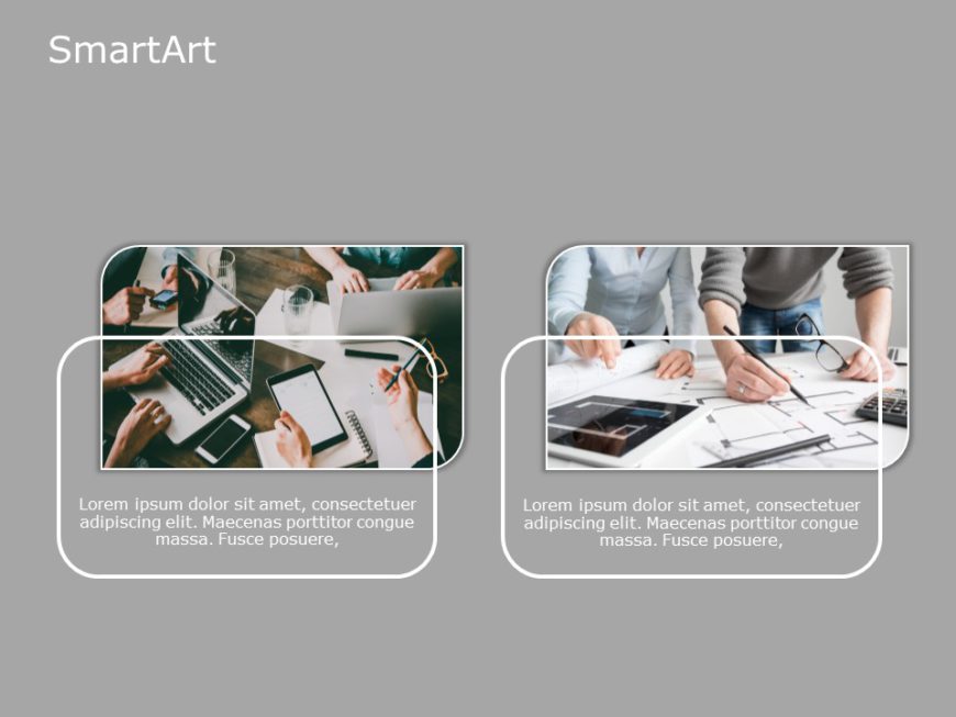 SmartArt Picture Picture Style 2 Steps PowerPoint Template