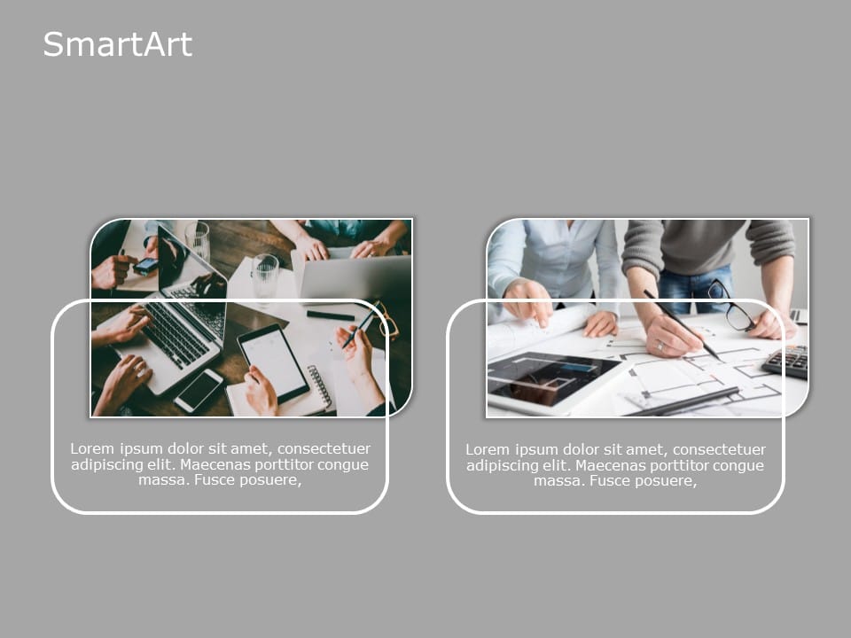 SmartArt Picture Picture Style 2 Steps PowerPoint Template & Google Slides Theme