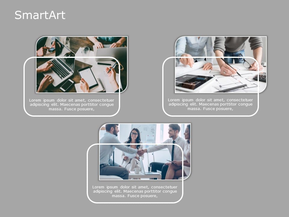 SmartArt Picture Picture Frame 3 Steps & Google Slides Theme