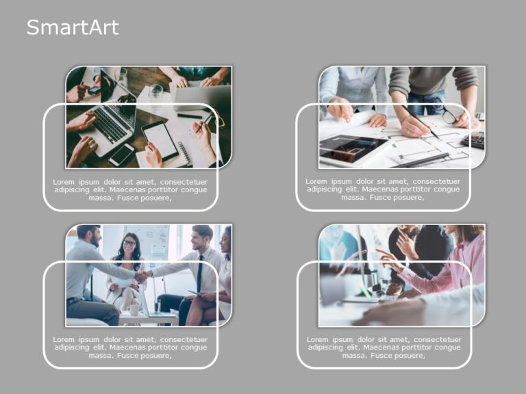 SmartArt Picture Picture Frame 4 Steps & Google Slides Theme