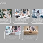SmartArt Picture Picture Frame 5 Steps & Google Slides Theme