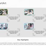 SmartArt Picture Picture Frames 4 Steps & Google Slides Theme